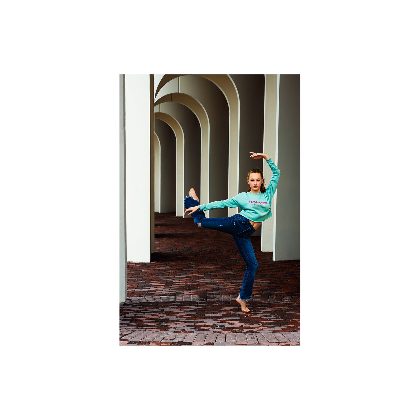 Magical Being Green Crop Sweatshirt