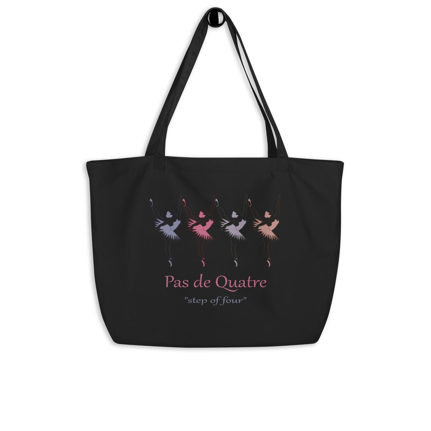 Pas de Quatre Ballet Step of Four Large organic tote bag