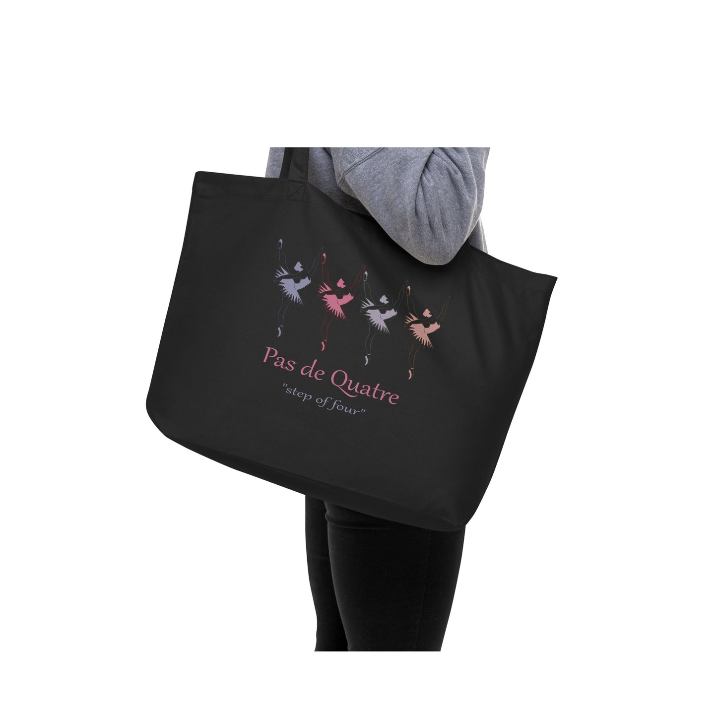 Pas de Quatre Ballet Step of Four Large organic tote bag