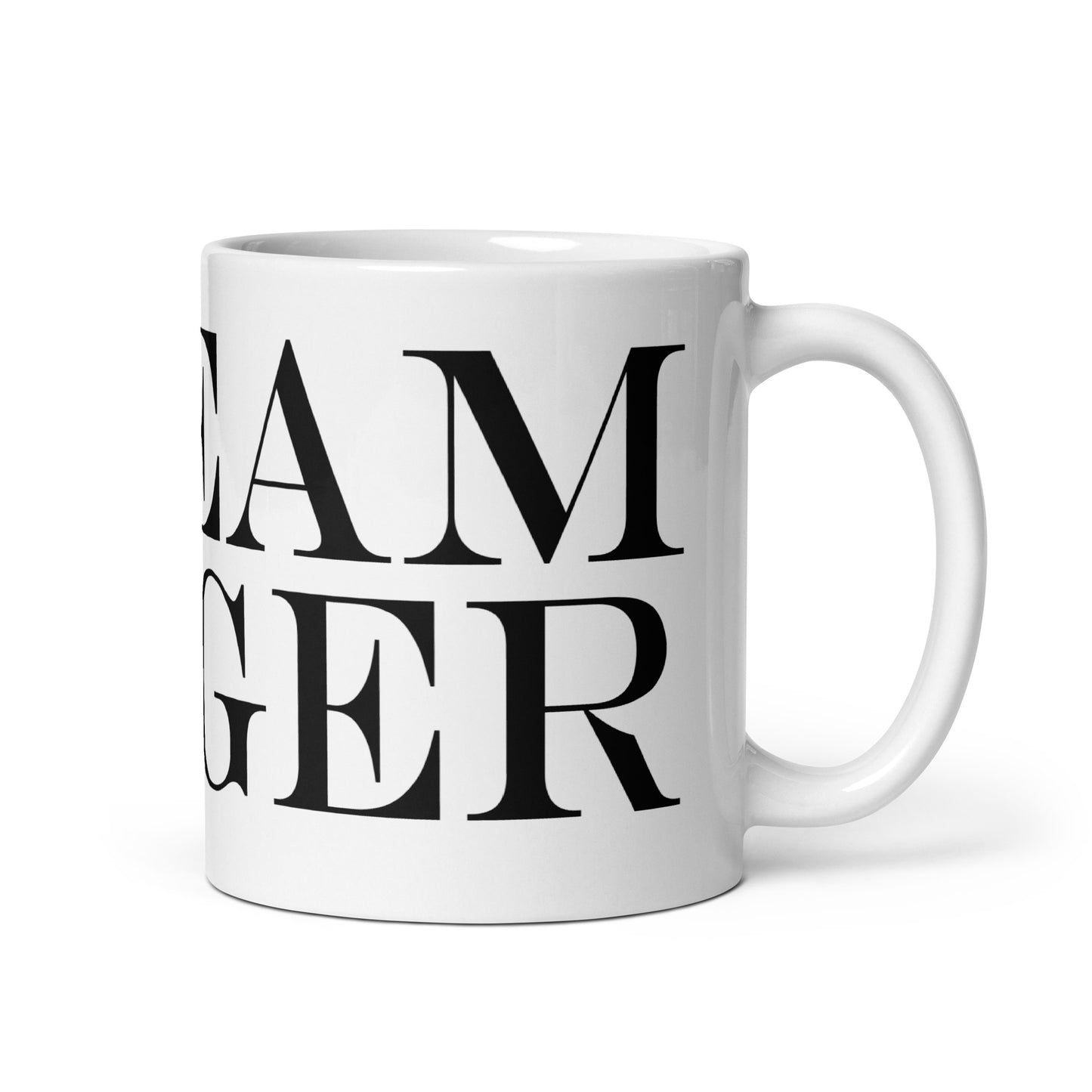 Dream Bigger White glossy mug