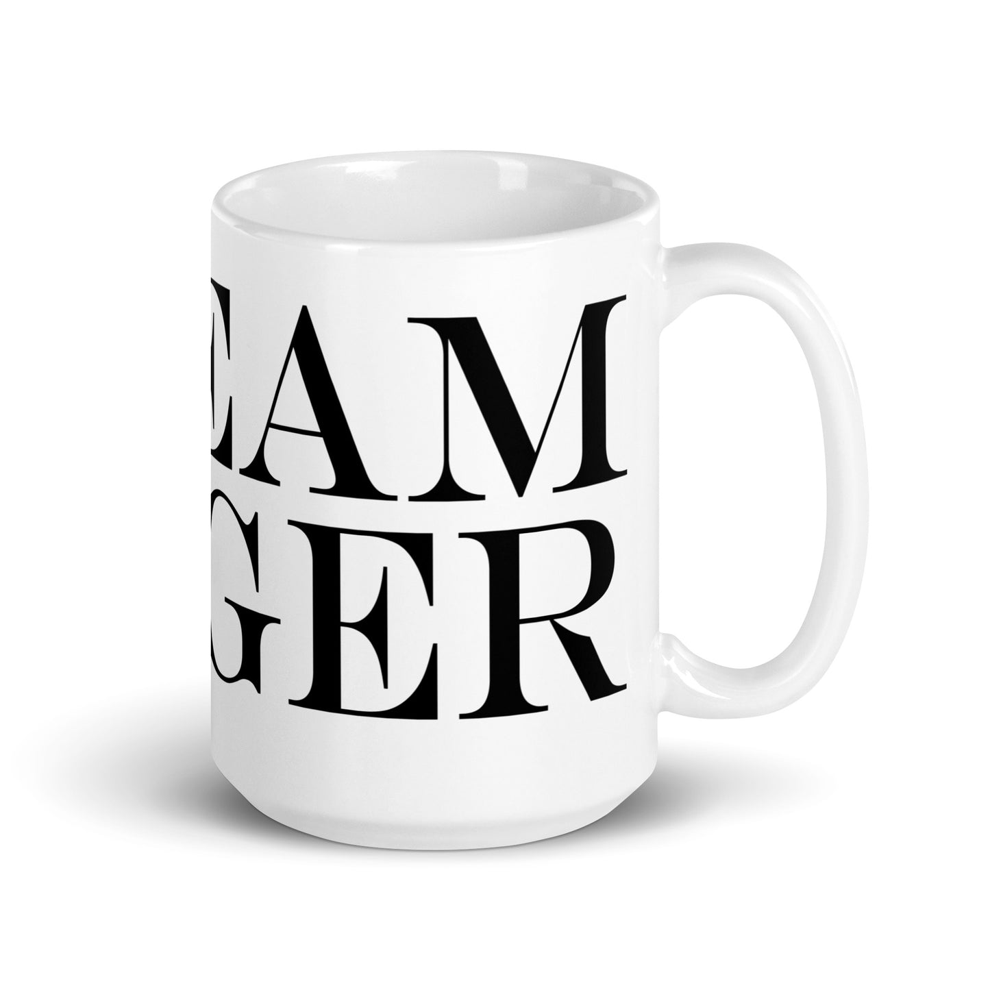 Dream Bigger White glossy mug