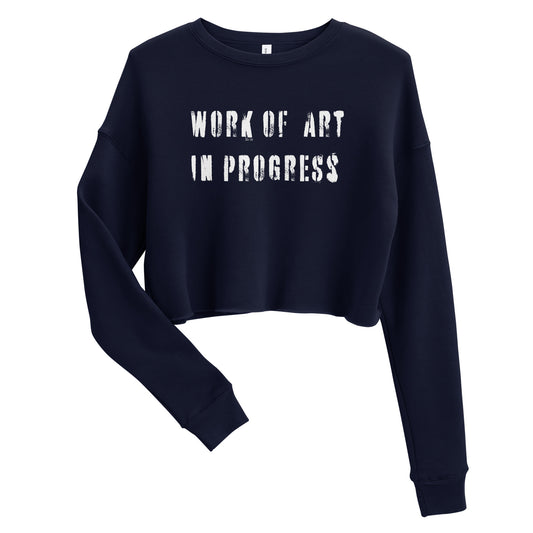 In Progress Navy Crop Sweatshirt