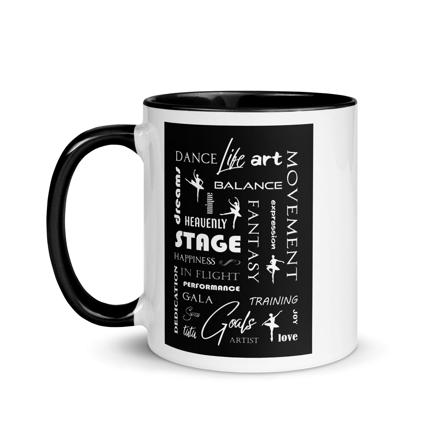 Ballet Dancers Inspirational Mug with Color Inside