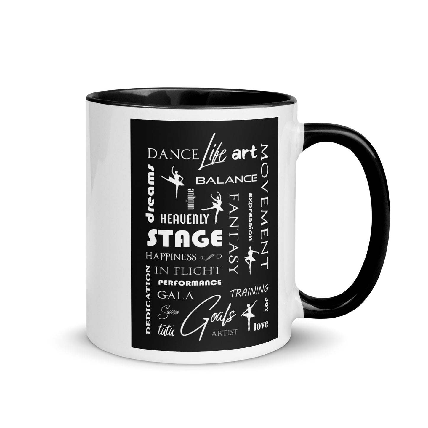 Ballet Dancers Inspirational Mug with Color Inside